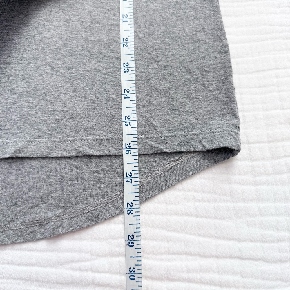 Fruit of the Loom cotton blend gray v-neck long t-shirt size Large - Picture 4 of 7